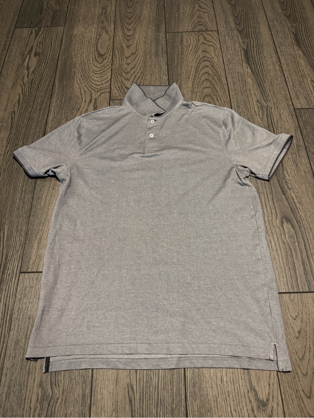 Men’s Pique Members Mark Polo Shirt Size Large Gray!